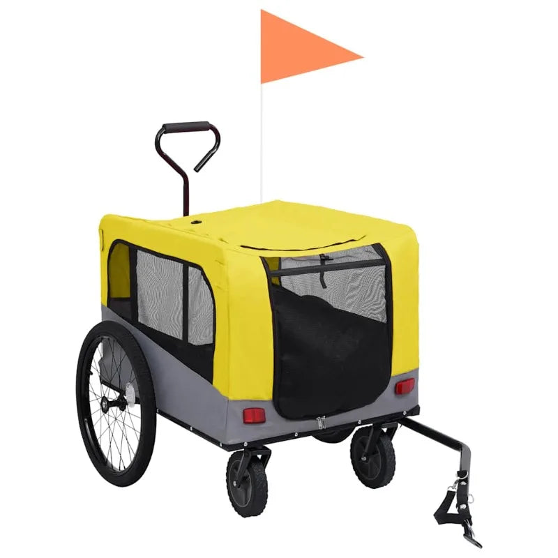 Remorque Vélo & Poussette 2-en-1 pour Chien - Suspension & Roue Pivotante 360°