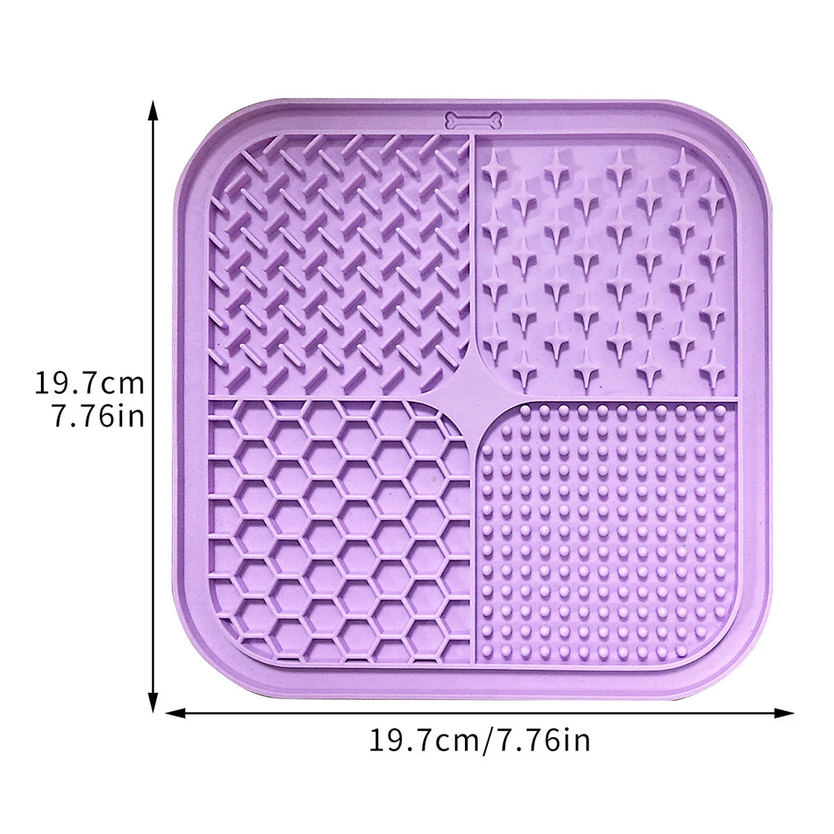 Tapis de Léchage en Silicone pour Chien & Chat – Plateau Anti-Glouton Apaisant Multi-Textures avec Ventouses