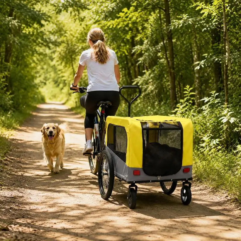 Remorque Vélo & Poussette 2-en-1 pour Chien - Suspension & Roue Pivotante 360°