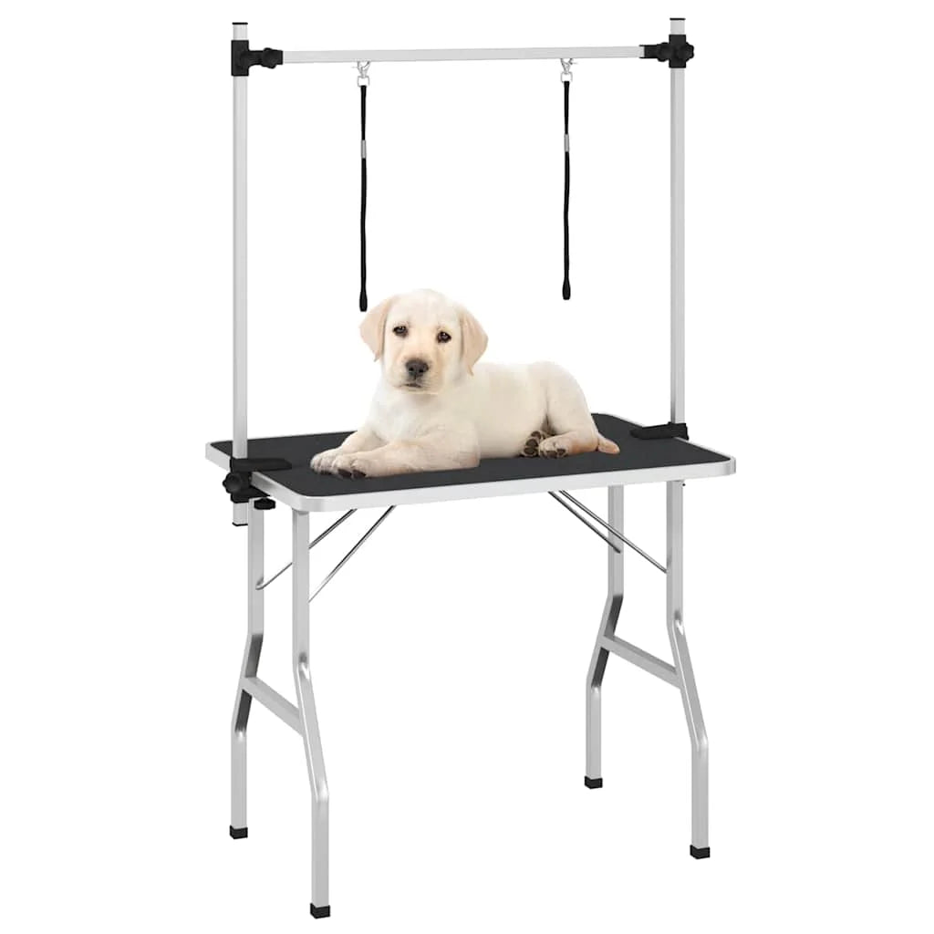 Table de toilettage professionnelle pliable et réglable avec potence – chiens & chats
