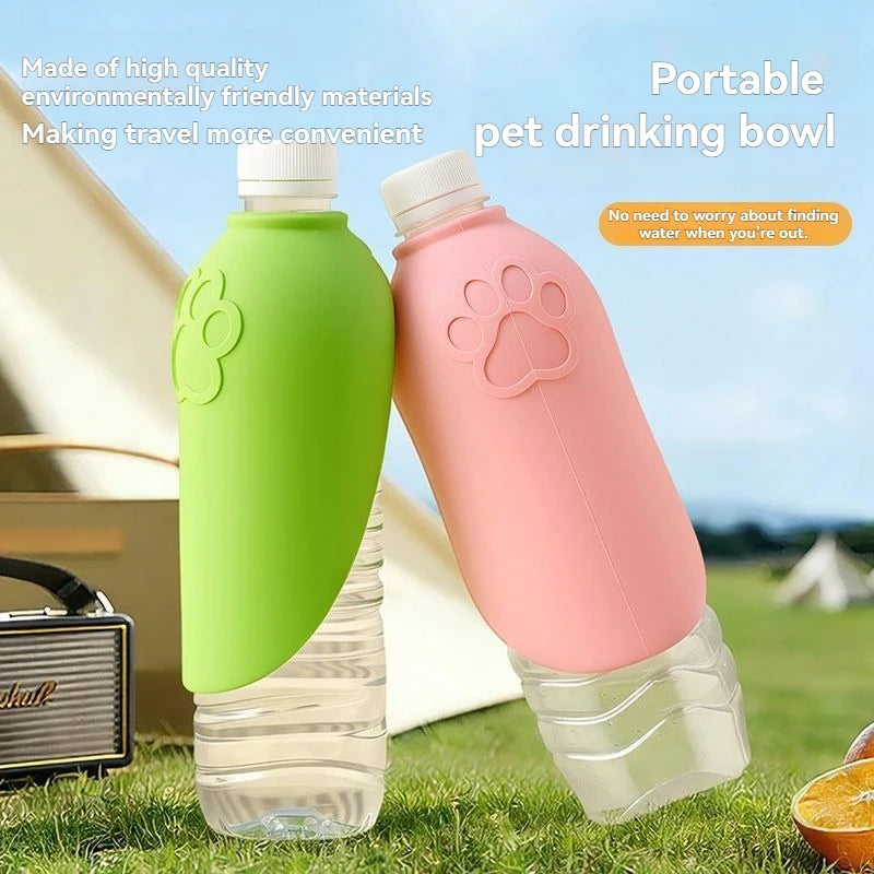 Gourde de Voyage Pliable en Silicone pour Chien – Écuelle & Distributeur d'Eau Nomade
