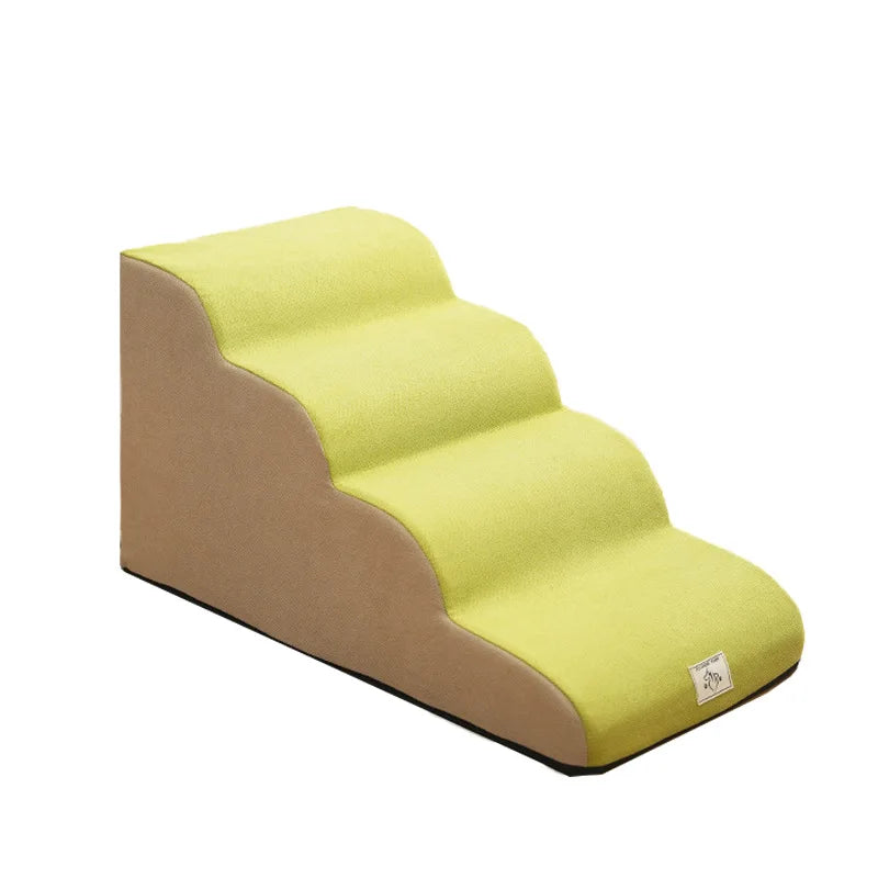 Escalier Confort en Mousse pour Chien & Chat – Rampe d'Accès Ergonomique Canapé et Lit (Housse Amovible)