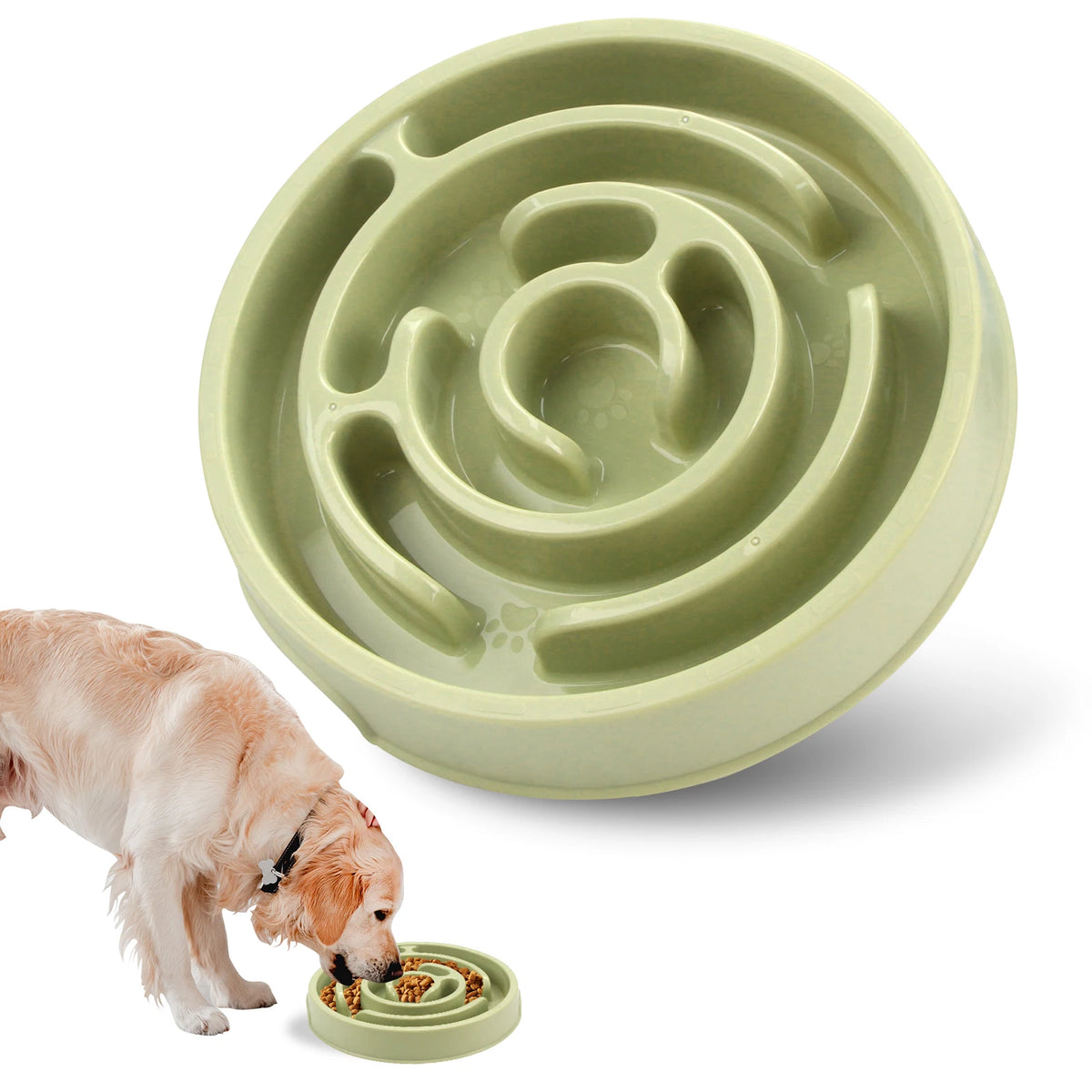 Gamelle Anti-Glouton Labyrinthe pour Chien & Chat – Bol d'Alimentation Lente Ergonomique & Antidérapant