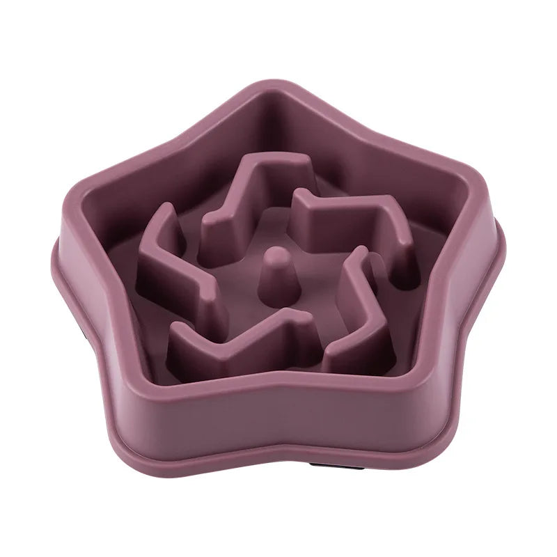 Gamelle Anti-Glouton Épaisse pour Chien & Chat – Bol d'Alimentation Lente Antidérapant (Motifs Multiples)