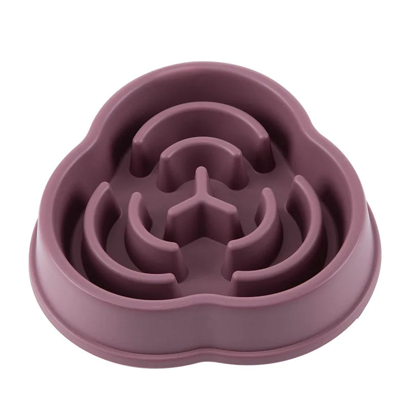 Gamelle Anti-Glouton Épaisse pour Chien & Chat – Bol d'Alimentation Lente Antidérapant (Motifs Multiples)