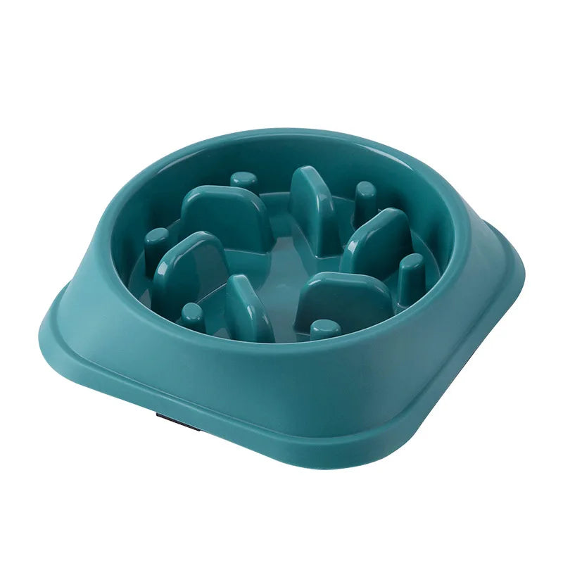 Gamelle Anti-Glouton Épaisse pour Chien & Chat – Bol d'Alimentation Lente Antidérapant (Motifs Multiples)