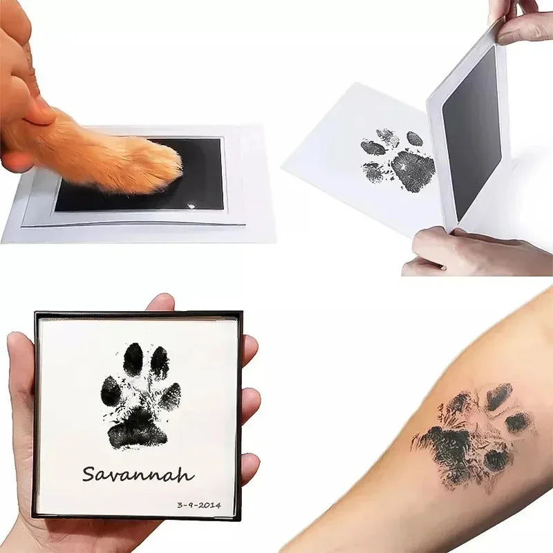 Tampon Encreur Empreinte Chien & Chat Sans Contact – Kit Souvenir Propre & Non Toxique