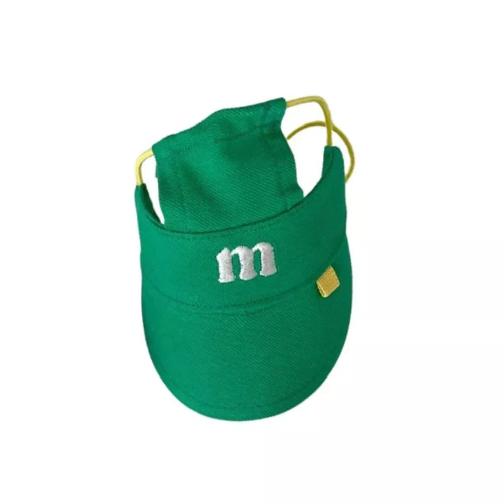 Casquette Visière d'Été Brodée pour Chien & Chat – Chapeau Pare-Soleil Réglable Anti-UV avec Passages d'Oreilles
