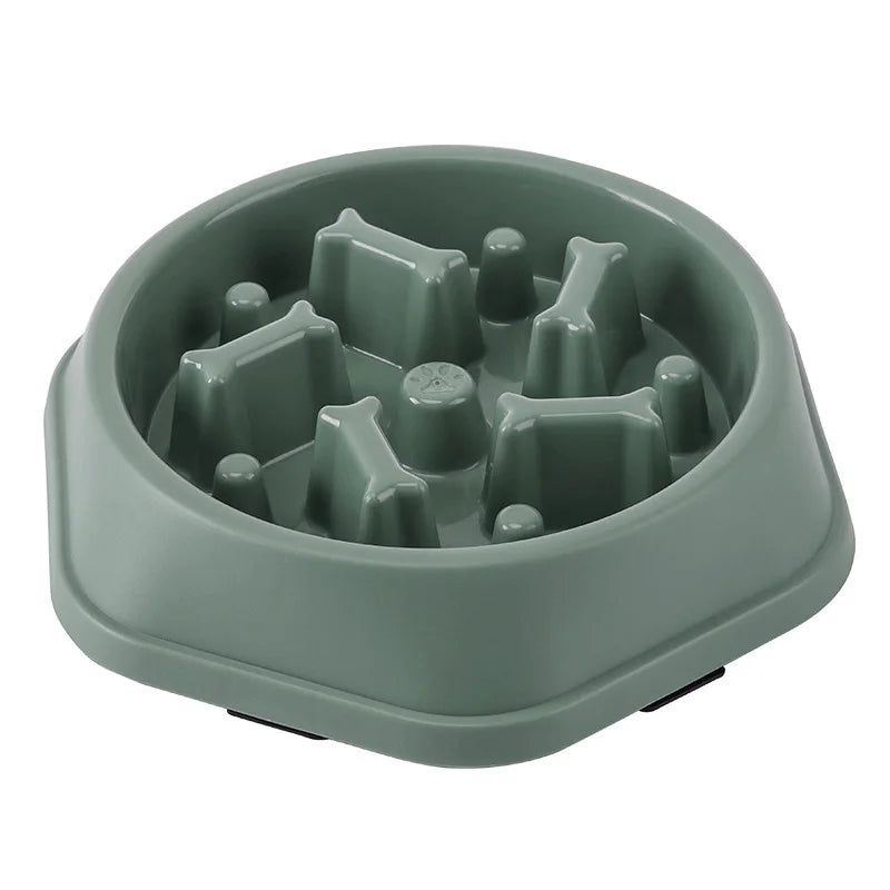 Gamelle Anti-Glouton Épaisse pour Chien & Chat – Bol d'Alimentation Lente Antidérapant (Motifs Multiples)