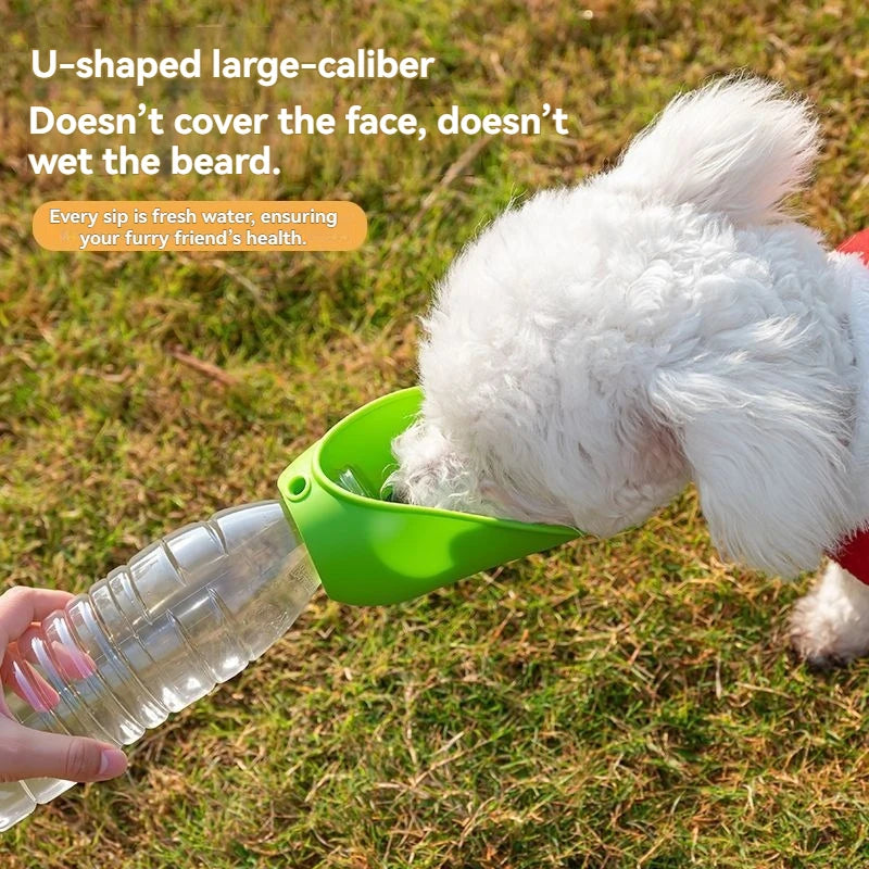 Gourde de Voyage Pliable en Silicone pour Chien – Écuelle & Distributeur d'Eau Nomade