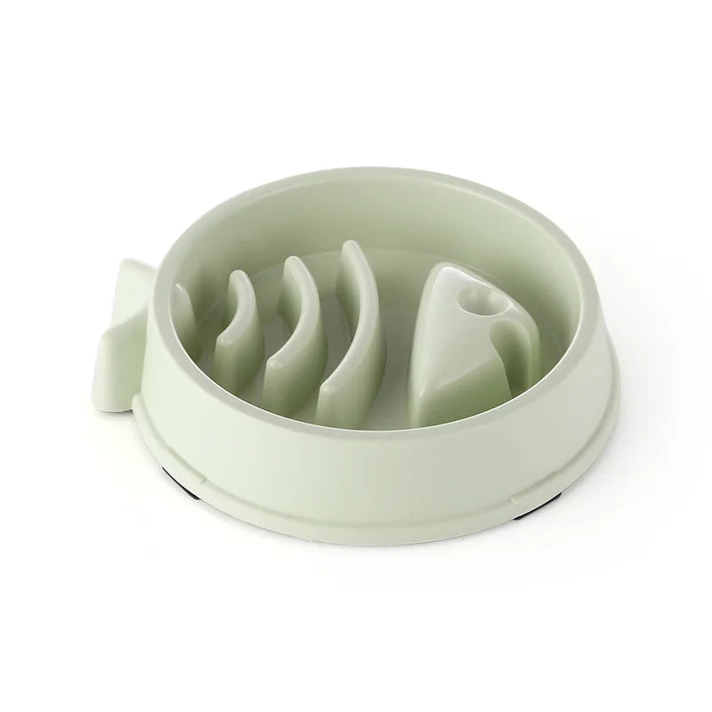 Gamelle Anti-Glouton Épaisse pour Chien & Chat – Bol d'Alimentation Lente Antidérapant (Motifs Multiples)