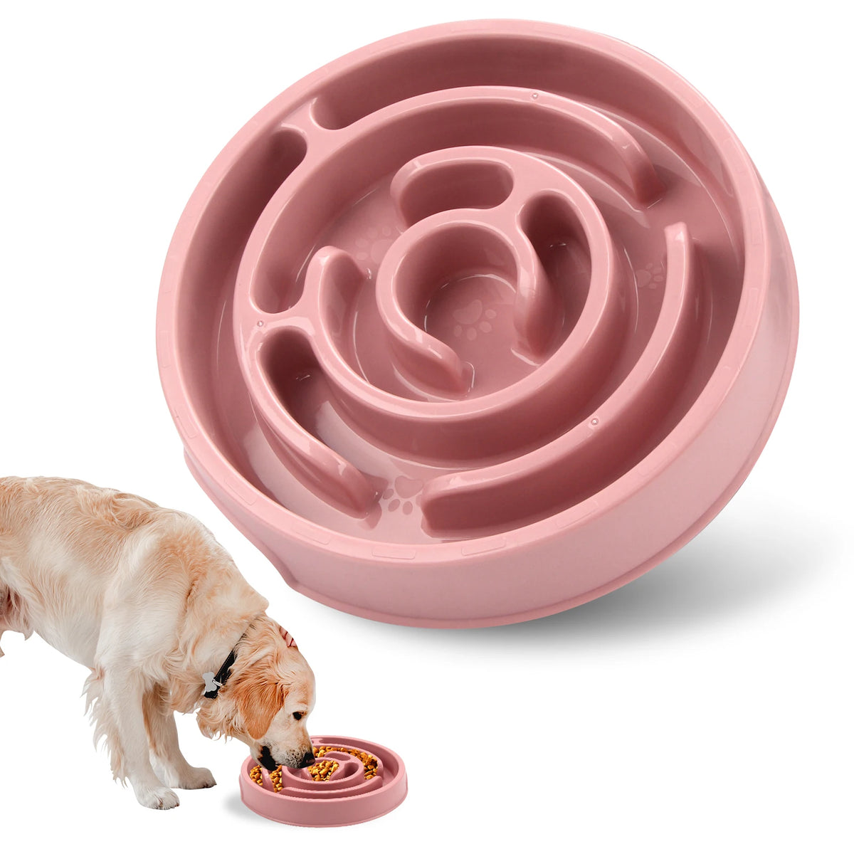 Gamelle Anti-Glouton Labyrinthe pour Chien & Chat – Bol d'Alimentation Lente Ergonomique & Antidérapant