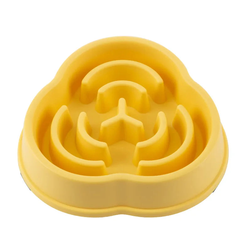 Gamelle Anti-Glouton Épaisse pour Chien & Chat – Bol d'Alimentation Lente Antidérapant (Motifs Multiples)
