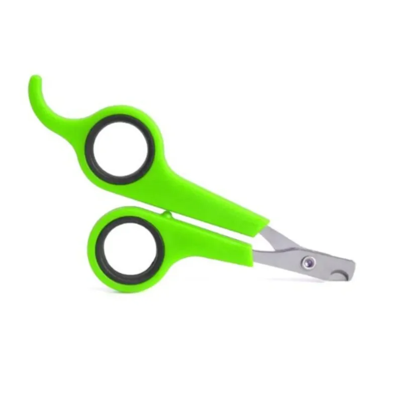 Coupe-Griffes Ciseaux de Précision en Inox pour Chat & Petit Chien – Lame Courbe Sécurisée & Anneaux Antidérapants