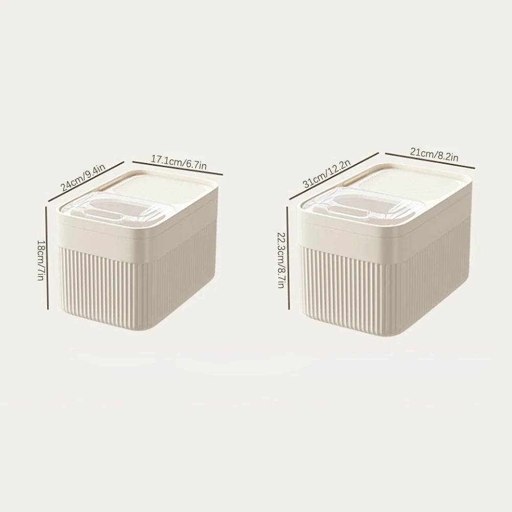 Conteneur à Croquettes Hermétique avec Trappe Transparente – Boîte de Rangement Fraîcheur Chien & Chat