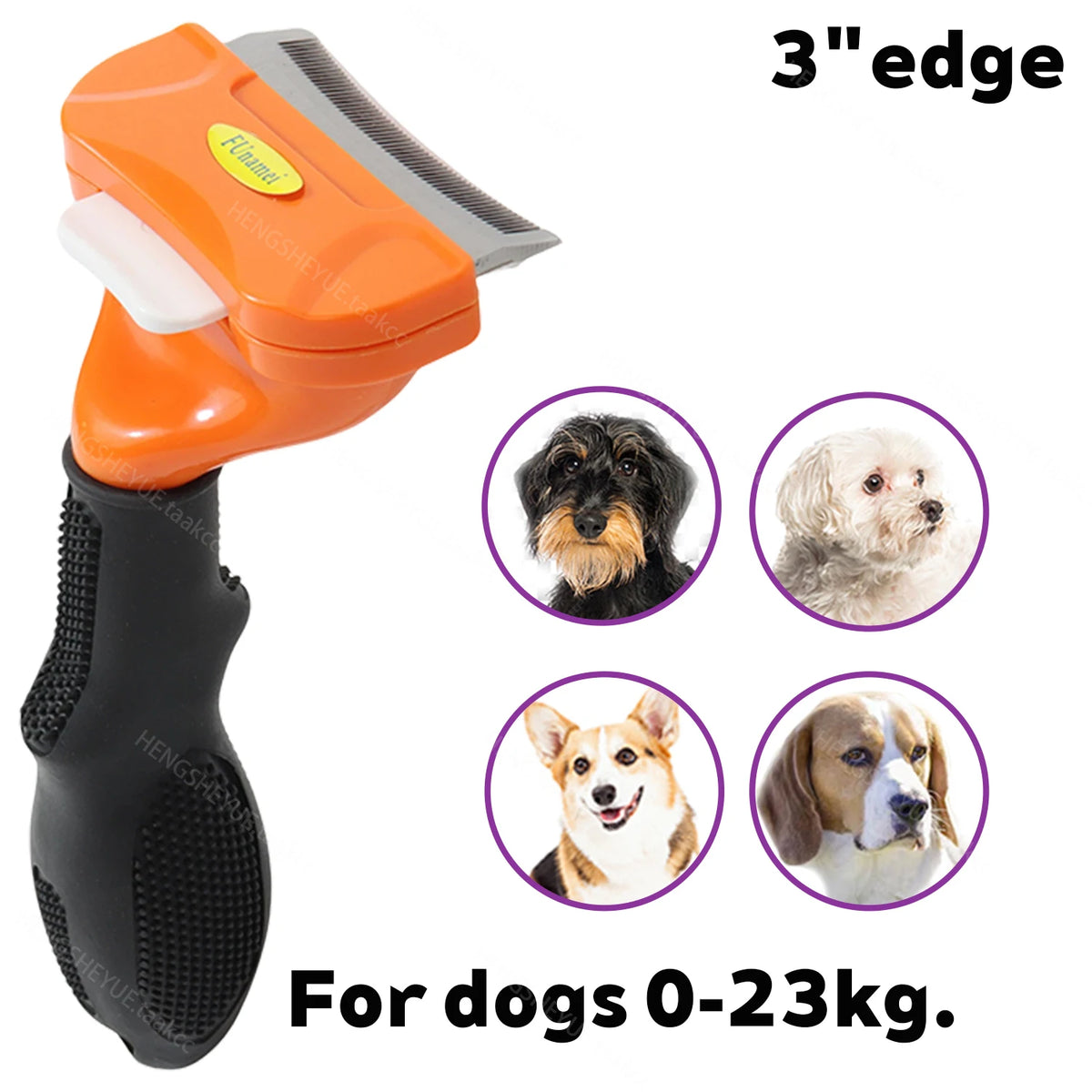 Brosse de Mue & Sous-Poil Anti-Chute pour Chien & Chat – Peigne Étrille Désépaississant avec Bouton Éjecteur