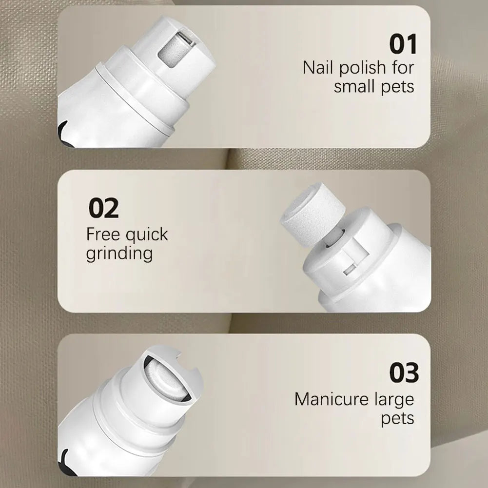 Lime à Ongles Électrique Silencieuse pour Chien & Chat – 3 Vitesses & Écran Numérique (Rechargeable USB-C)