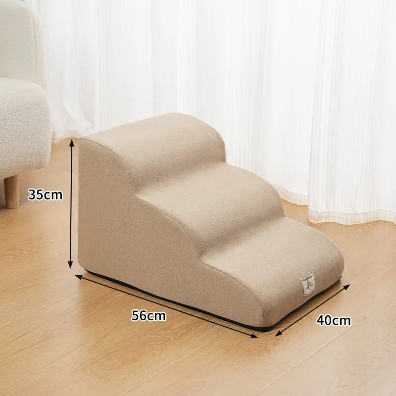 Escalier Confort en Mousse pour Chien & Chat – Rampe d'Accès Ergonomique Canapé et Lit (Housse Amovible)