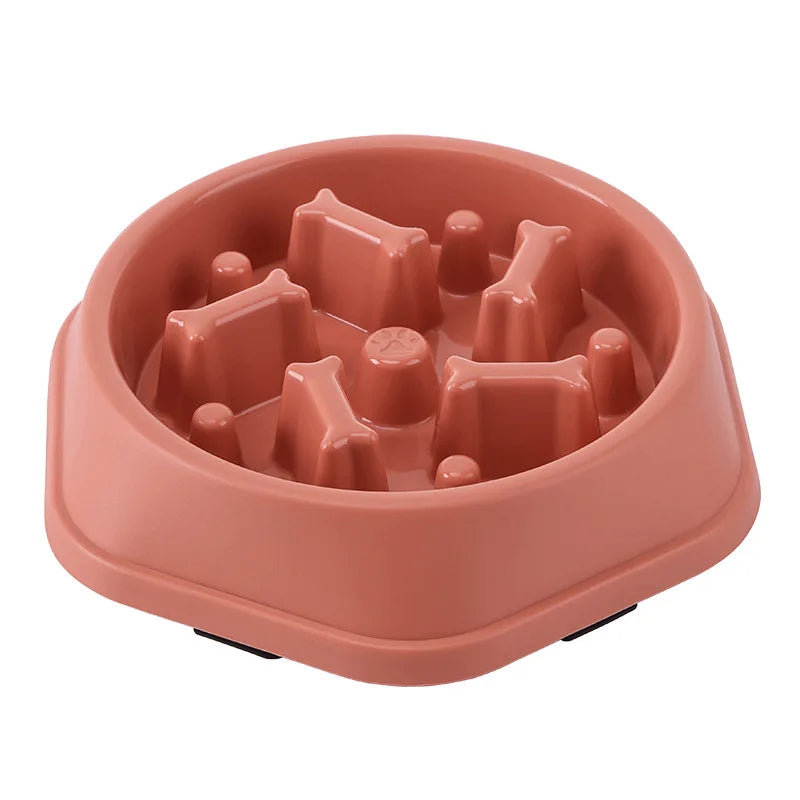 Gamelle Anti-Glouton Épaisse pour Chien & Chat – Bol d'Alimentation Lente Antidérapant (Motifs Multiples)