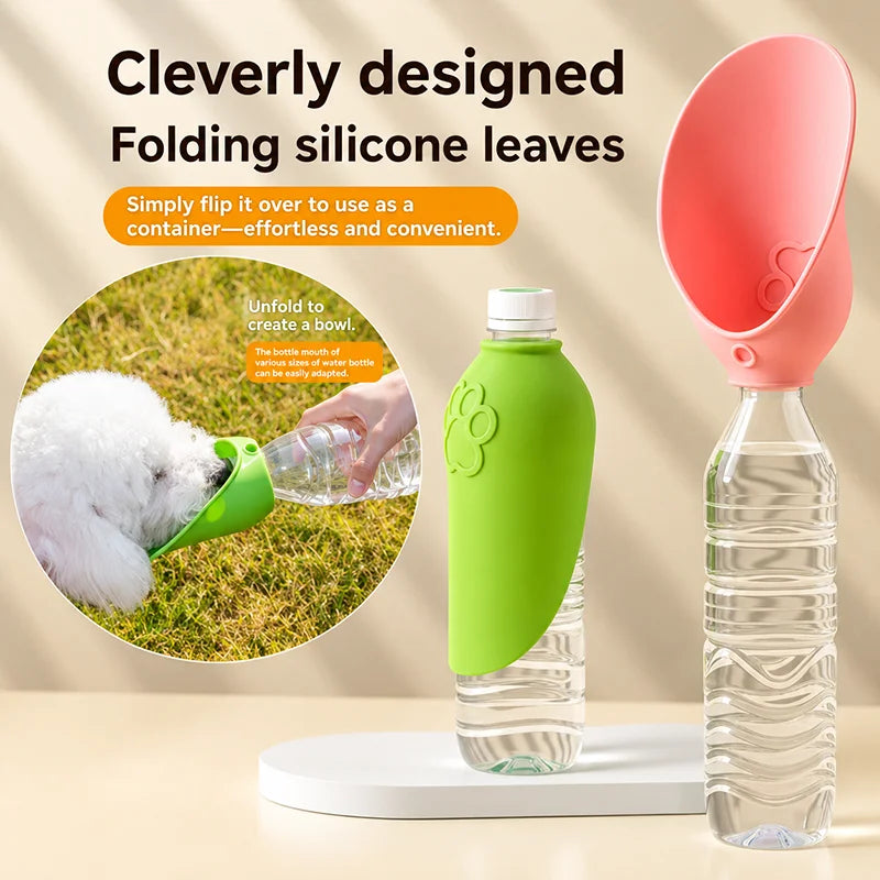 Gourde de Voyage Pliable en Silicone pour Chien – Écuelle & Distributeur d'Eau Nomade
