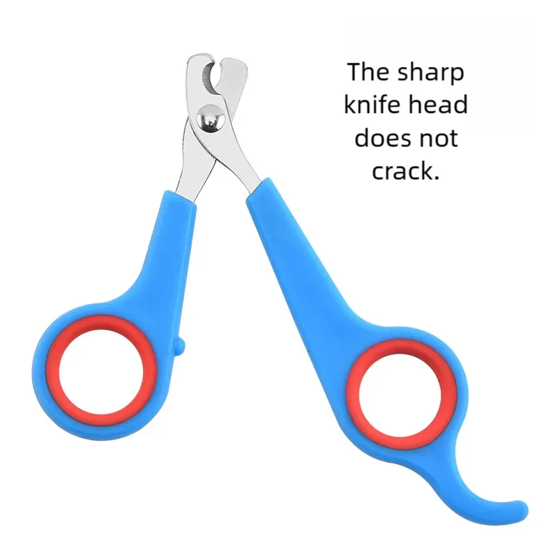 Coupe-Griffes Ciseaux de Précision en Inox pour Chat & Petit Chien – Lame Courbe Sécurisée & Anneaux Antidérapants