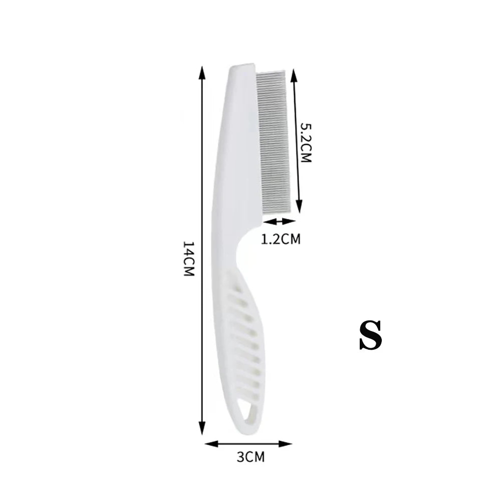Peigne Anti-Puces & Démêlant en Inox pour Chien & Chat – Dents Serrées Ultra-Fines pour Élimination des Parasites & Poils Morts