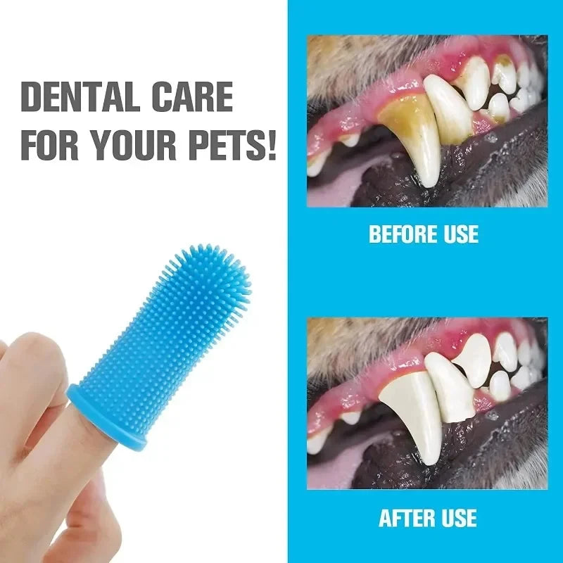 Doigtier Brosse à Dents en Silicone Souple pour Chien & Chat – Hygiène Bucco-Dentaire & Anti-Tartre