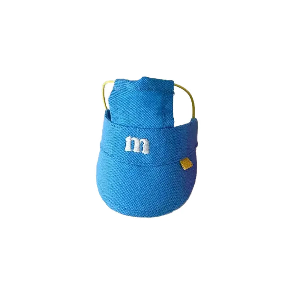 Casquette Visière d'Été Brodée pour Chien & Chat – Chapeau Pare-Soleil Réglable Anti-UV avec Passages d'Oreilles