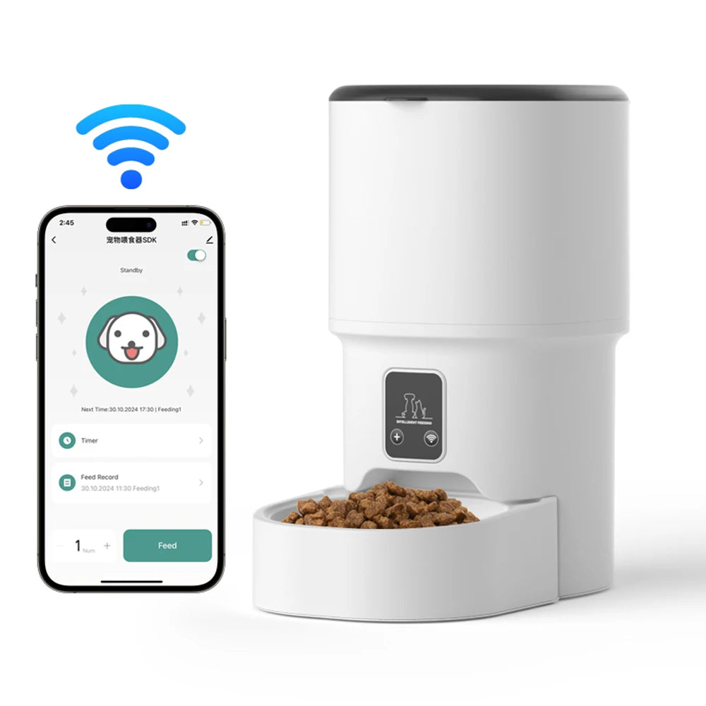 Distributeur Automatique de Croquettes pour Chat & Chien – Programmable & Connecté Wi-Fi