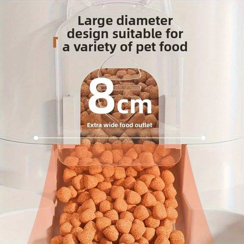 Distributeur 2-en-1 Nourriture & Eau par Siphon – Station Repas Compacte pour Chien & Chat