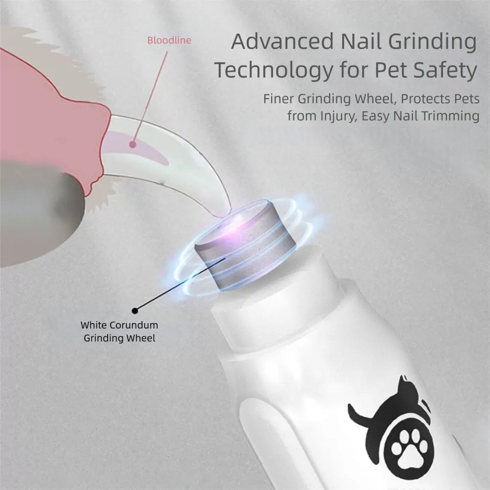 Lime à Ongles Électrique Silencieuse pour Chien & Chat – 3 Vitesses & Écran Numérique (Rechargeable USB-C)