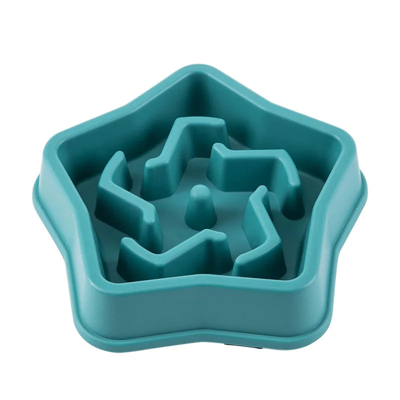 Gamelle Anti-Glouton Épaisse pour Chien & Chat – Bol d'Alimentation Lente Antidérapant (Motifs Multiples)