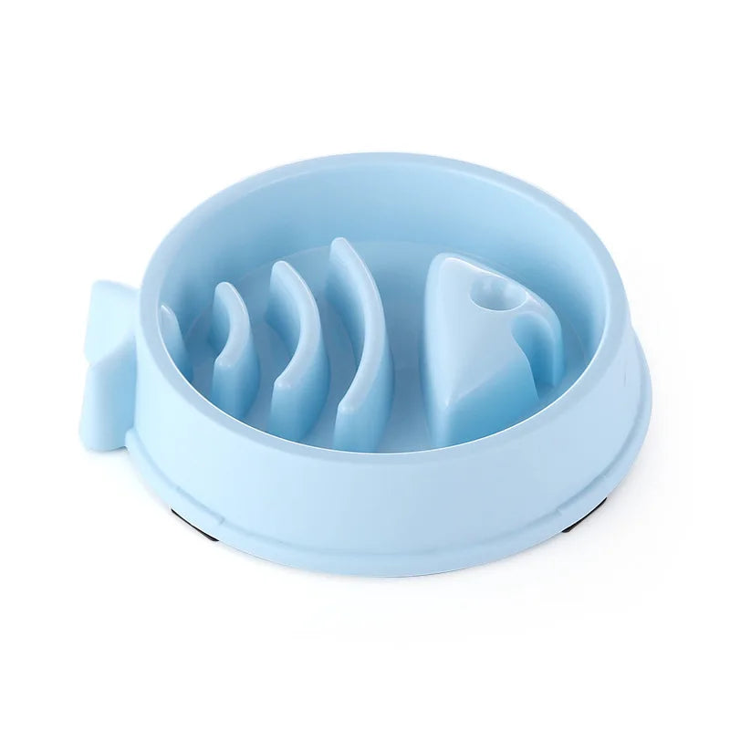 Gamelle Anti-Glouton Épaisse pour Chien & Chat – Bol d'Alimentation Lente Antidérapant (Motifs Multiples)
