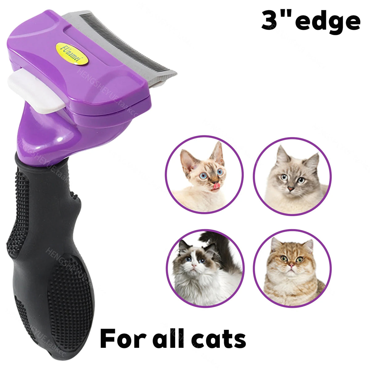 Brosse de Mue & Sous-Poil Anti-Chute pour Chien & Chat – Peigne Étrille Désépaississant avec Bouton Éjecteur