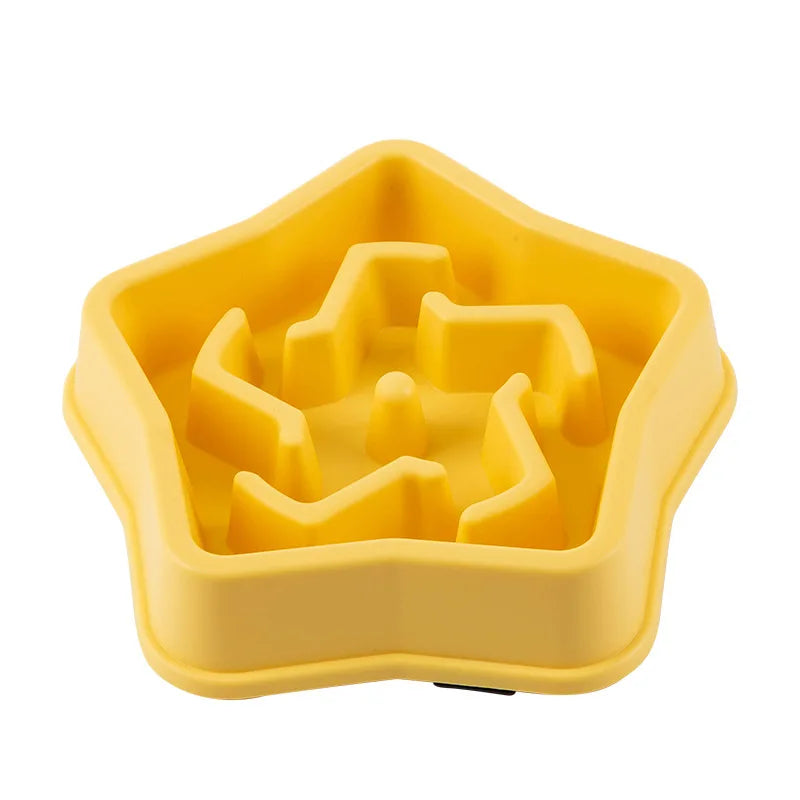 Gamelle Anti-Glouton Épaisse pour Chien & Chat – Bol d'Alimentation Lente Antidérapant (Motifs Multiples)